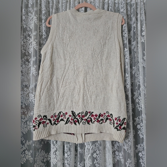 Vintage Northern Reflections Parkhurst Bird Scene Knit Sweater Vest - Picture 8 of 10